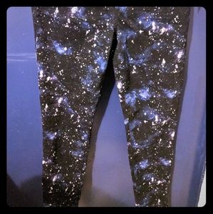 Hottopic blue galaxy skinny jeans